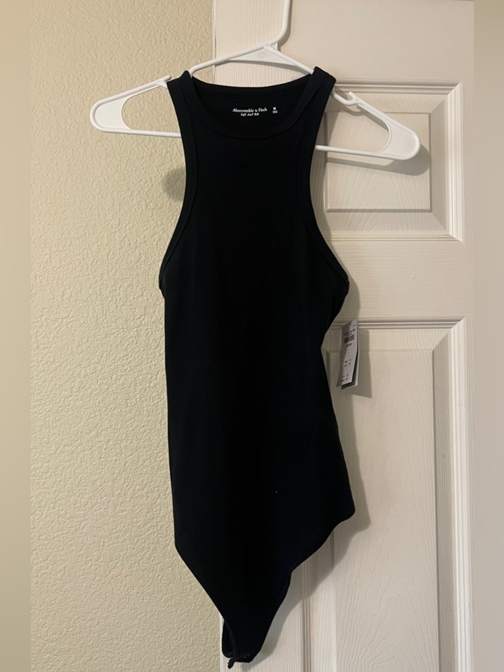 Abercrombie & Fitch Black High-Neck Ribbed Bodysuit